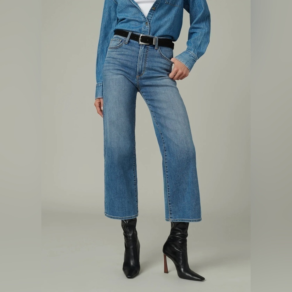 Joe’s Jeans the Blake High Rise Wide Leg Crop in Medium Wash